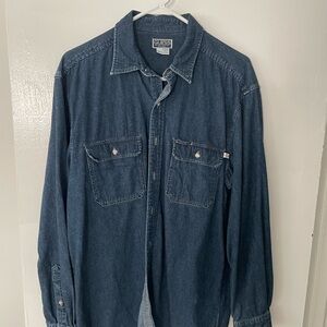 GUESS Men's Blue Denim shirt size medium